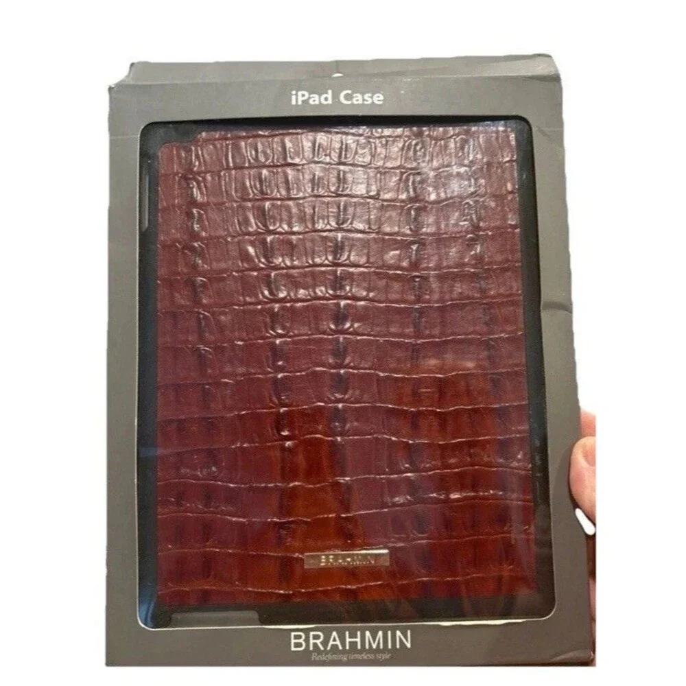 BRAHMIN Apple iPad Leather Shell Legacy iPads-iPad 2, 3rd-4th Gen. 9.5x7.5 Pecan